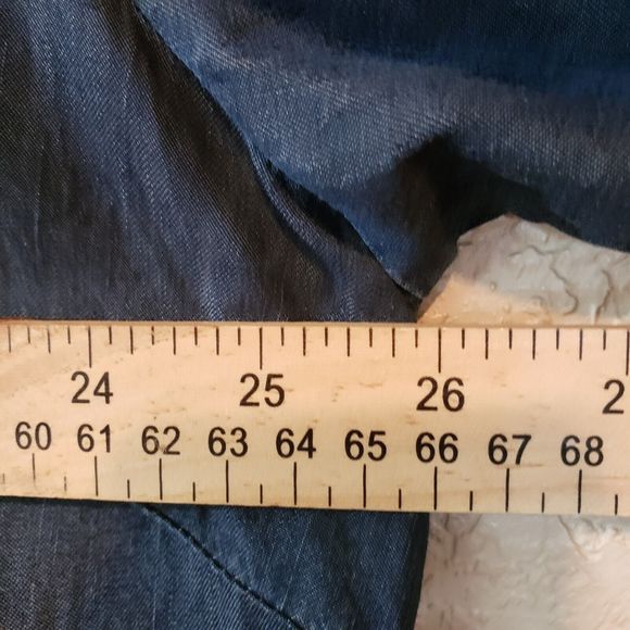 Bandolino Chambray Trinity Pintuck Beaded Tunic Top, Size XXL Roll-tab Sleeves - Picture 12 of 12
